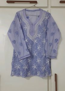 Transparentish Chikankari Kurti