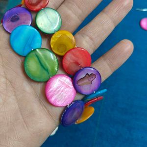 mother of pearl colorful necklace set