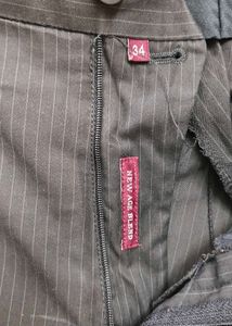 Mens Pant Black Stripes Waist 34&#34;