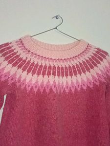 Pink Patterned Sweater