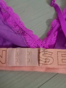 Magenta Net Bra
