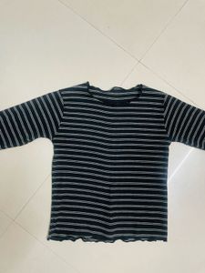 Striped Black &amp; White Top