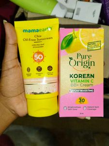 Mamaearth Chia Seed Oil Free Sunscreen + Bb Cream