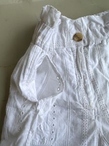 White Eyelet Shorts