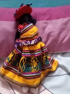 Handmade Doll Holding 3 Babies