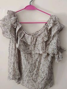 Floral Ruffle Off-Shoulder Top