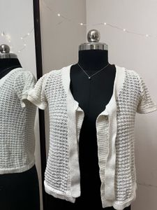 Marks &amp; Spencer White Tie Up Top