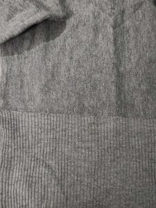 Gray Balloon Sleeve Sweater