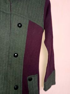 Stylish Green &amp; Purple Coat