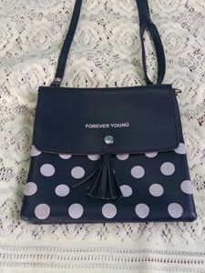 Black With White Polka Dots SLINGBAG