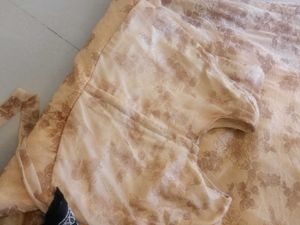 Printed Shinning Golden Dress 😍