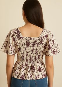 Floral Smocked Top