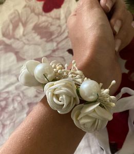 White Pearl tiara Crown With Matching Bracelet