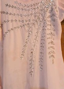 Blush Beaded Floral Top
