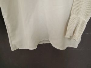 Beige Plain Women&#39;s Top