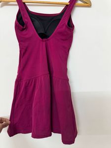 Burgundy Swim Dress