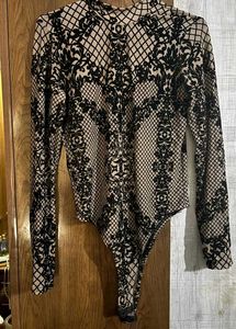 Patterned Long Sleeve bodysuit