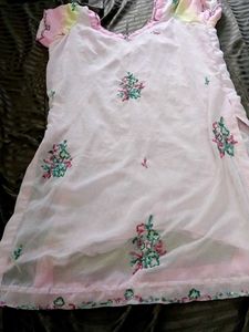 Light Pink Chumki Salwar Suit For Donation
