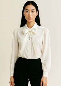 Elegant LELIC Bow Shirt/Top