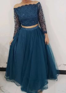 Elegant Teal Lehenga Choli Set