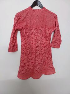Bright Coral Short Kurti