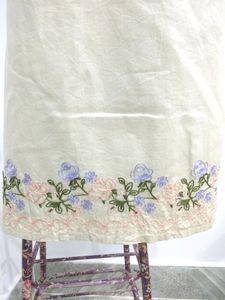 Creamy Embroidered Skirt