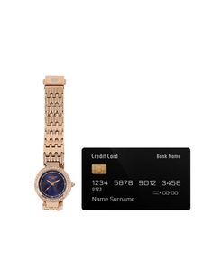 Rose Gold Blue Watch