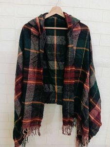 Plaid Hooded Scarf