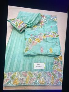 Green Striped and Floral Set