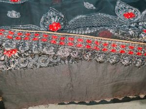 Elegant Embroidered Sari