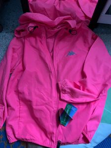 Neon Pink Kappa Light Weight Sports Jacket