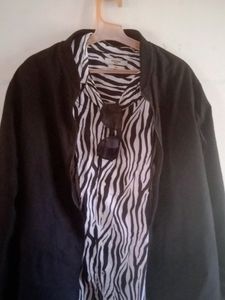 Zebra Print Short Sleeve Shirt