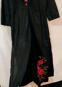 Black Floral Kurti🖤Eid Sale💫