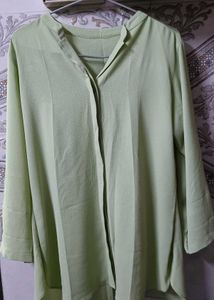 Green Button-Down Tunic