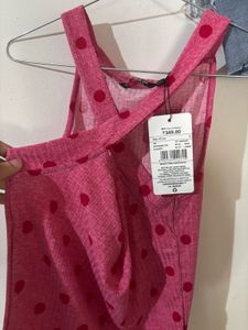 Pink Polka Dot Tank Top