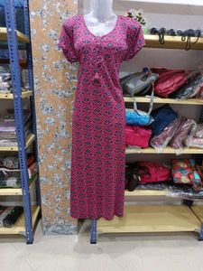 Patterned Maxi Nighty -M Size