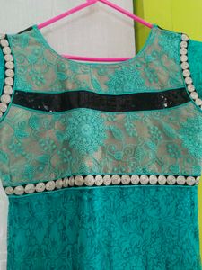 Teal Anarkali Dress
