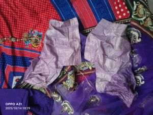 partywear Purple Lehenga saree
