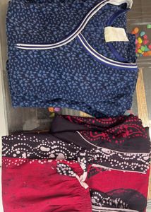 Combo Of 2 Cotton Night Gowns