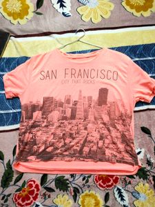 San Francisco-Themed Graphic Crop Top