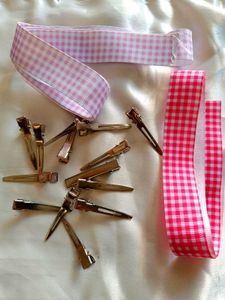 Hair Clips &amp; Ribbon Bundle