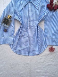 Corset Back Striped Shirt🫶🏻