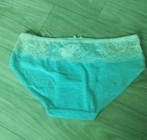 Cute Blue Lace Trim Panties