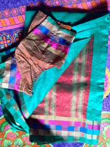 Elegant Teal Saree with Blouse