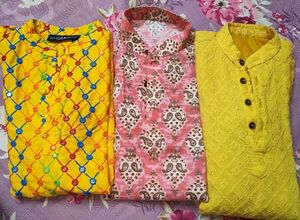 Men's Ethnic Kurtas (Set of 3)