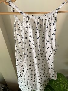 Anchor Print Sleeveless Top