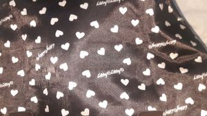Cutesy Heart Print Brown Bag