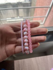 glass bead bracelet stack