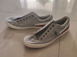 Original USPA light Grey Shoes With Colour Stain
