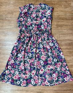 Vintage Floral Print Dress